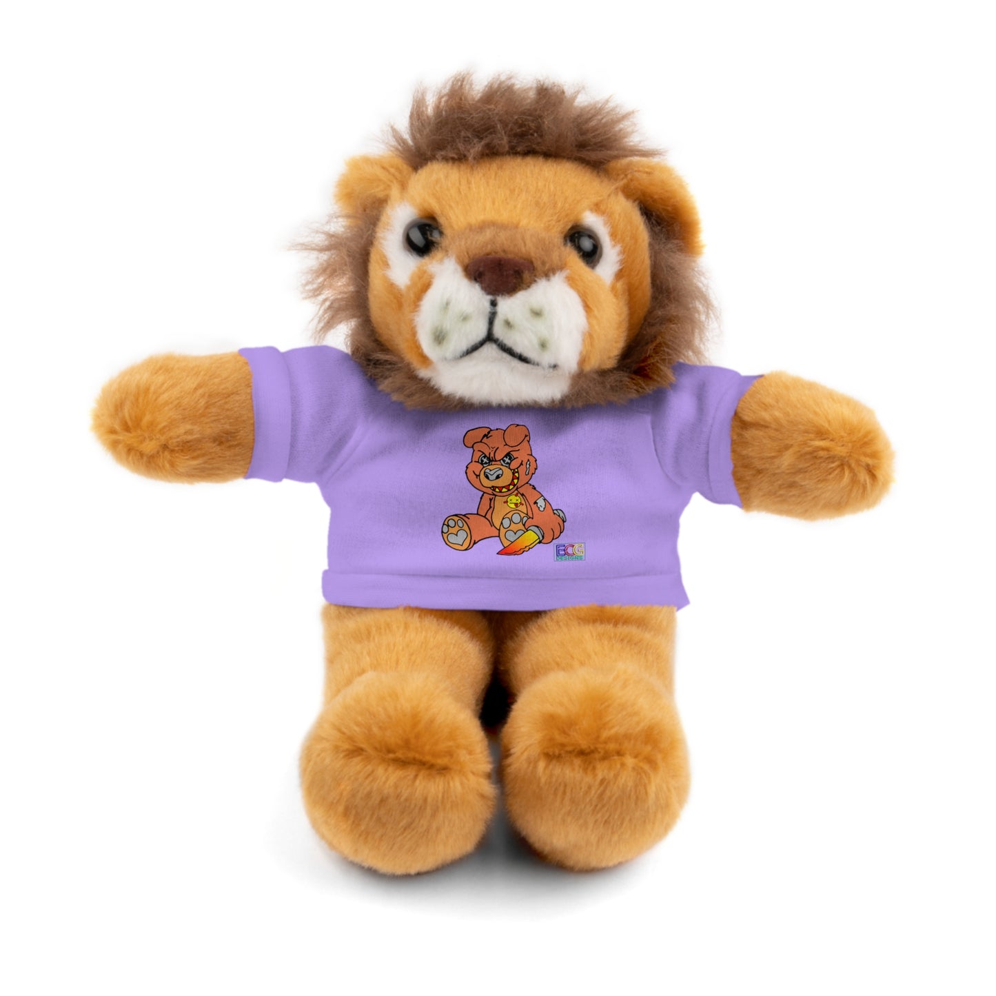 Orange Demon Bear Stuffed Animals with Tee