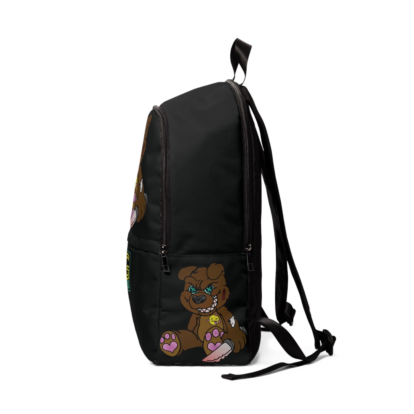 Brown Demon Bear Unisex Fabric Backpack