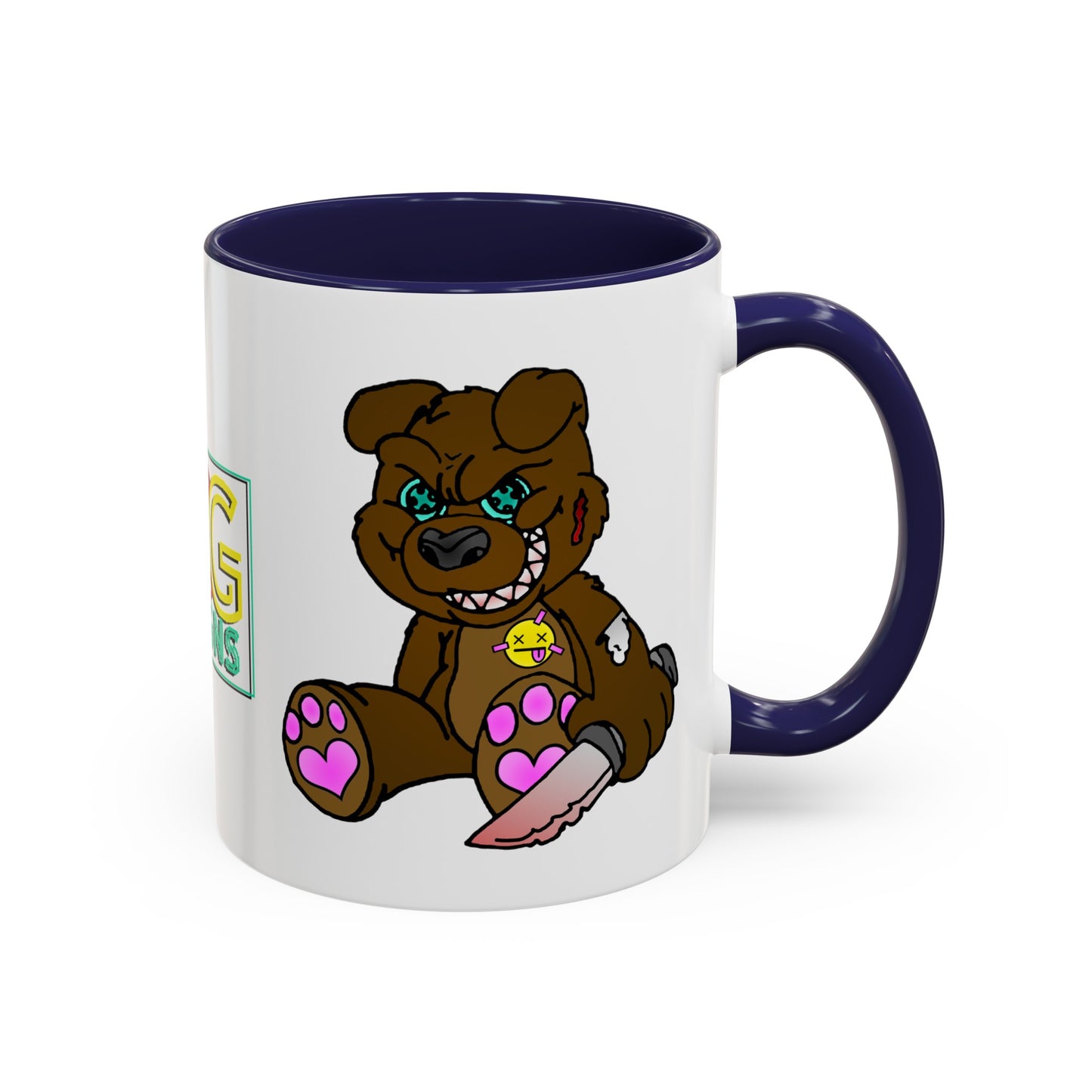 Brown Demon Bear Accent Coffee Mug, 11oz