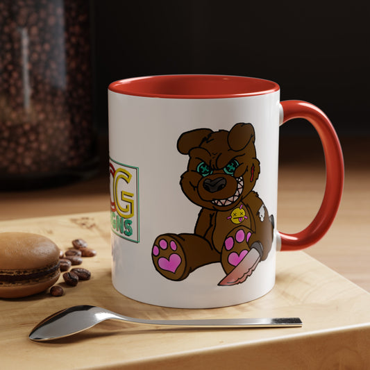 Brown Demon Bear Accent Coffee Mug, 11oz