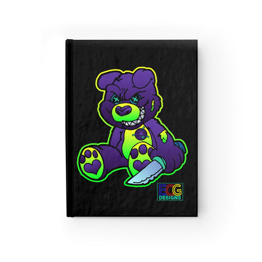 Purple and Green Demon Bear Journal - Blank