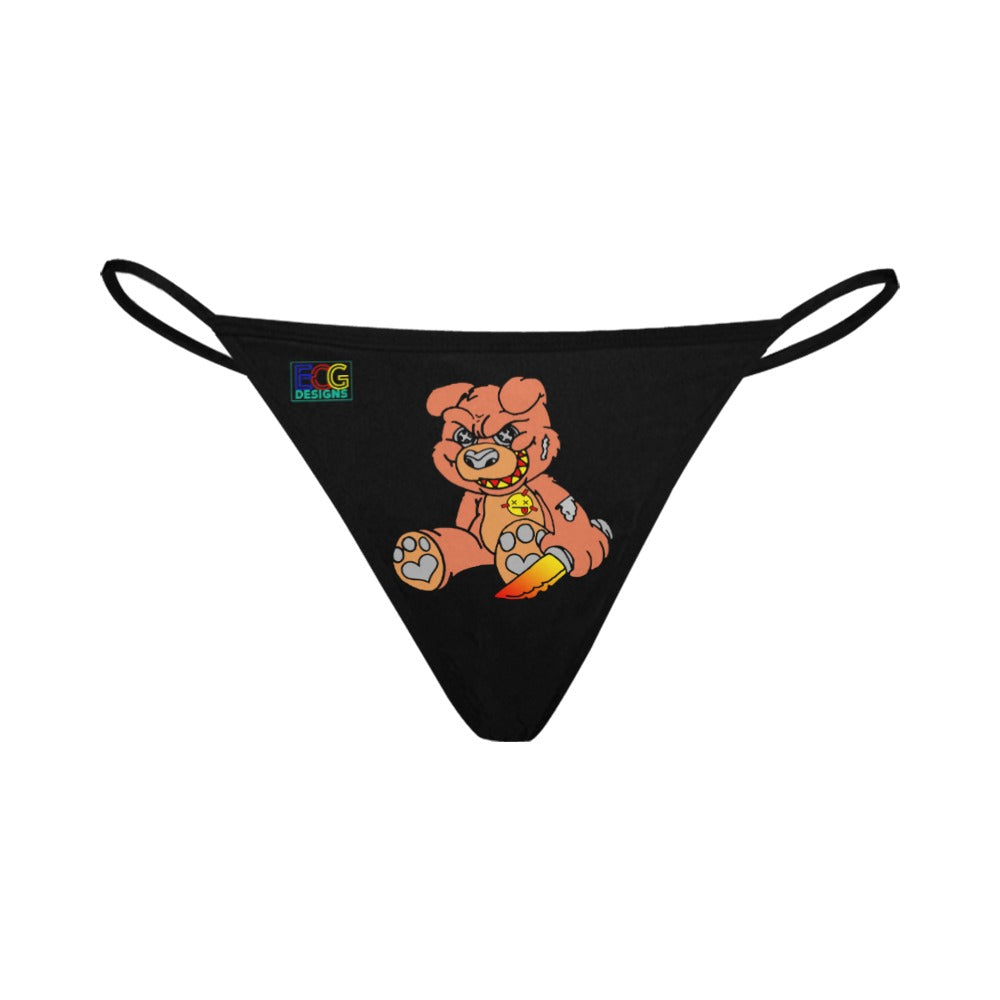 Orange Demon Bear Women's All Over Print G-String Panties (Model L35)