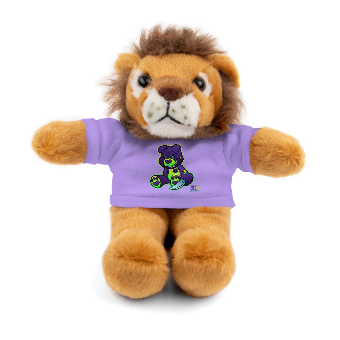 Purple and Green Demon Bear Stuffed Animals with Tee