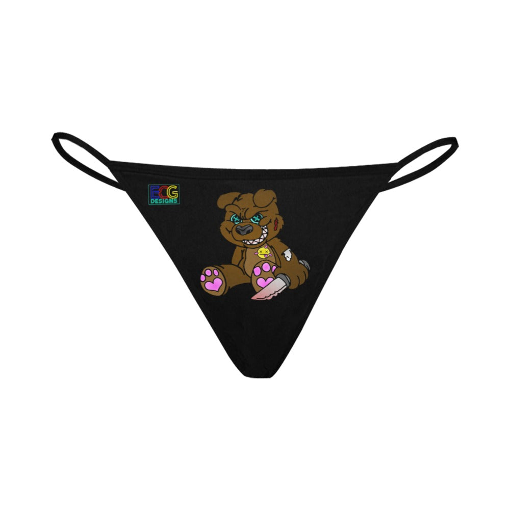 Brown Demon Bear Women's All Over Print G-String Panties (Model L35)