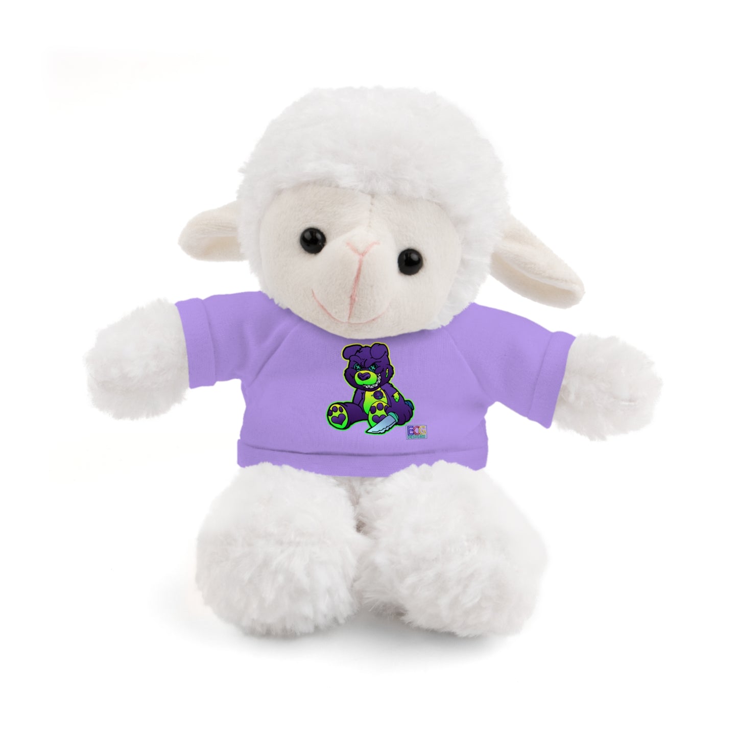 Purple and Green Demon Bear Stuffed Animals with Tee