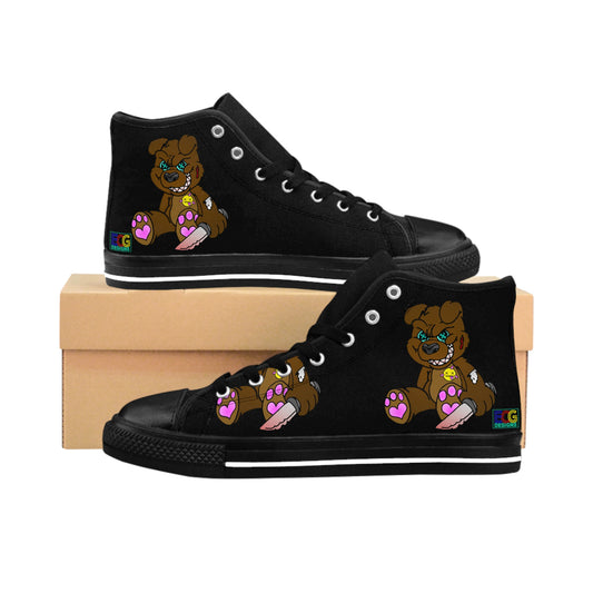 Brown Demon Bear Men's Classic Sneakers