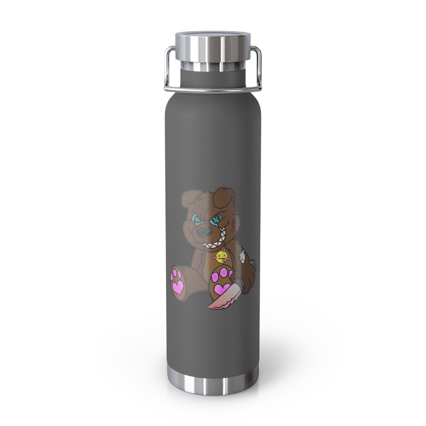 Brown Demon Bear 22oz Vacuum Insulated Bottle