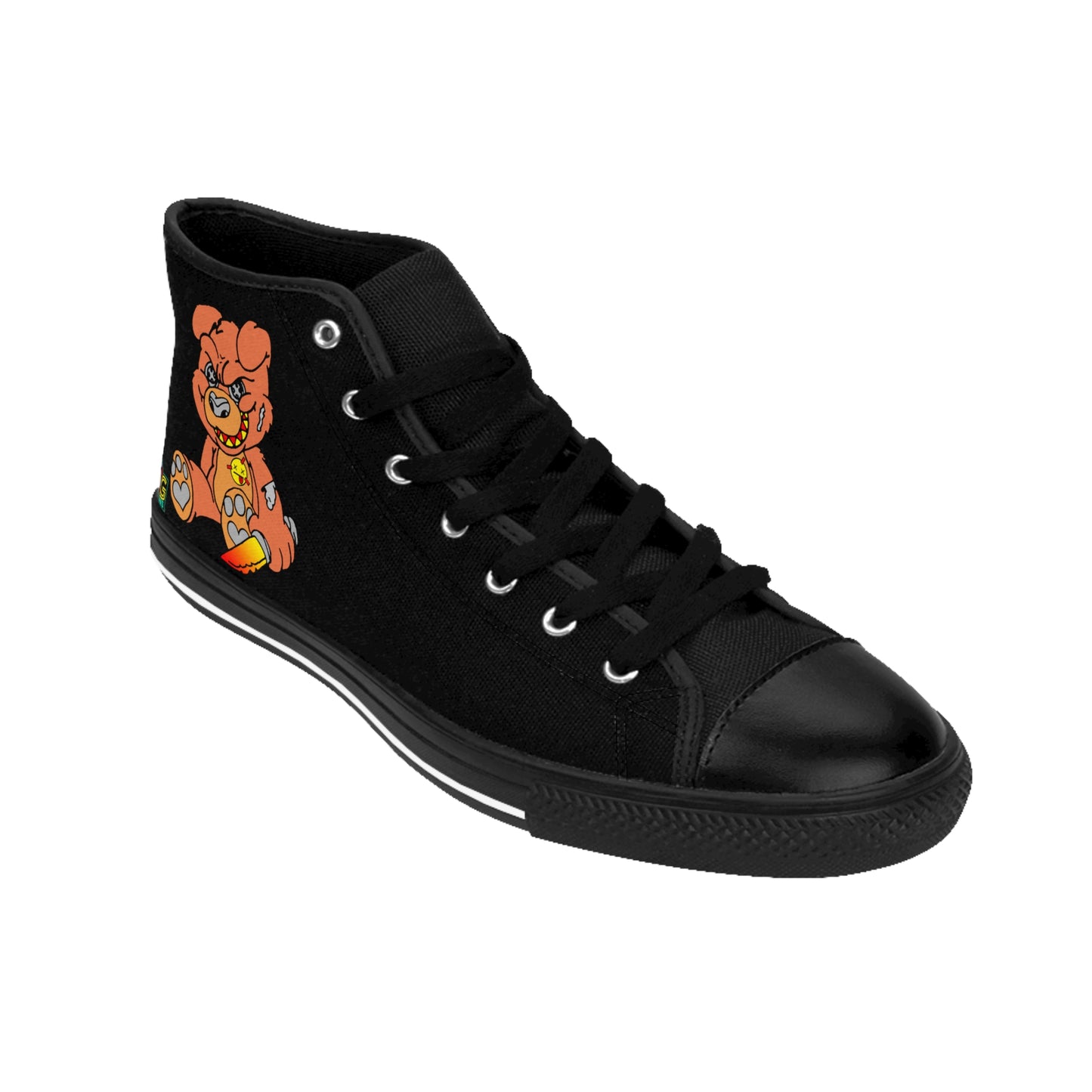 Orange Demon Bear Men's Classic Sneakers