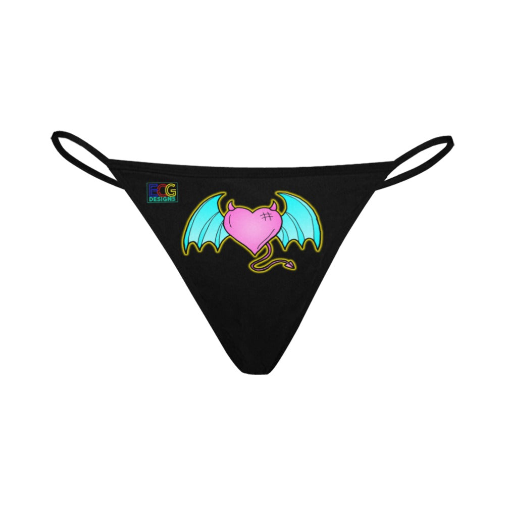 Devil to Love Women's All Over Print G-String Panties (Model L35)