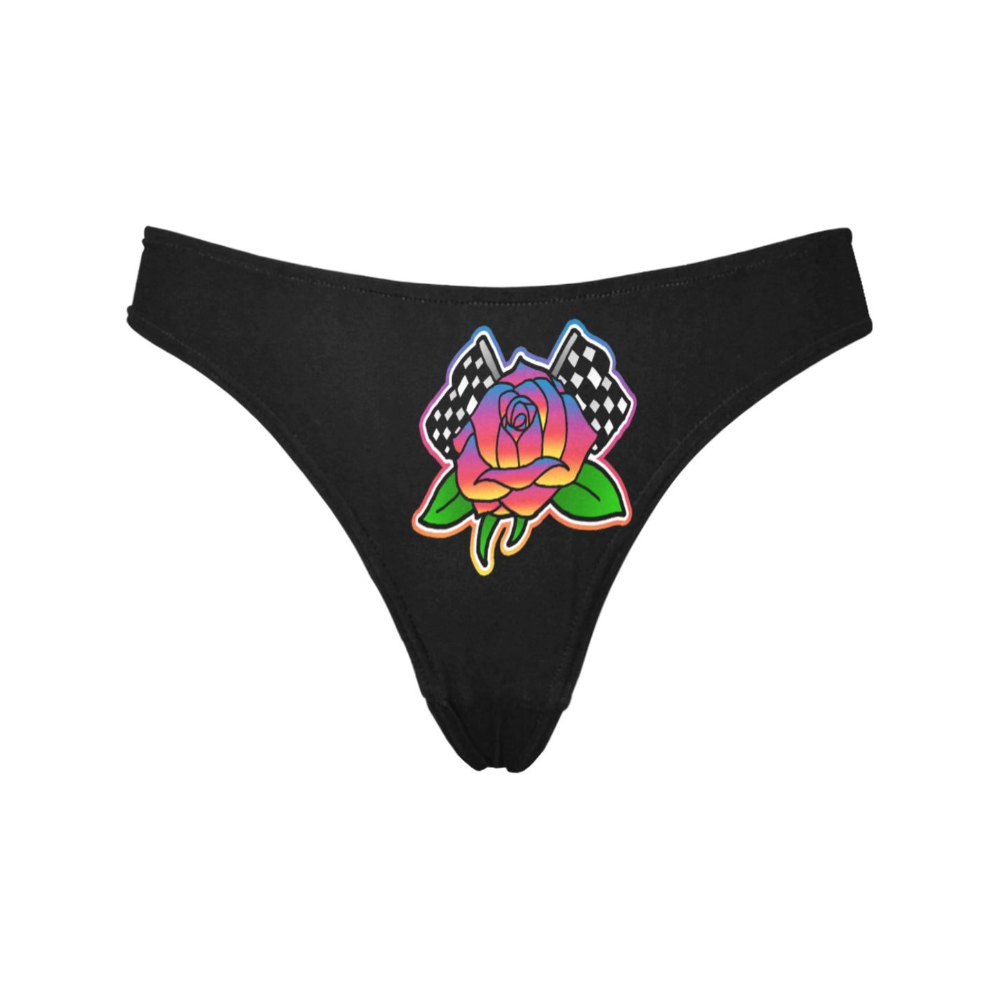 Rose to Victory Women's All Over Print Thongs (Model L30)