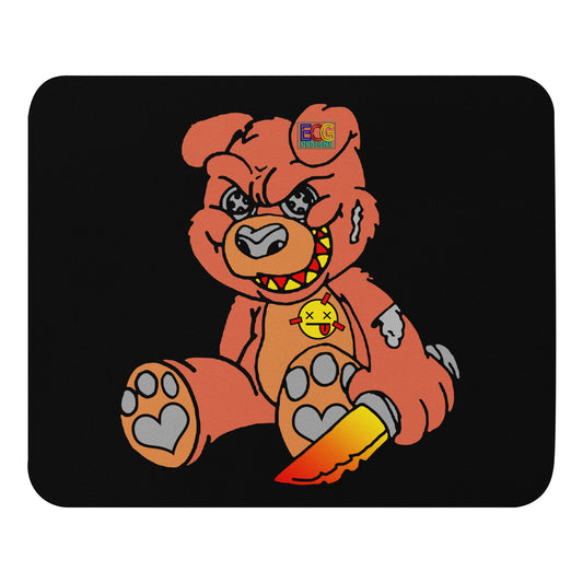 Orange Demon Bear Mouse pad