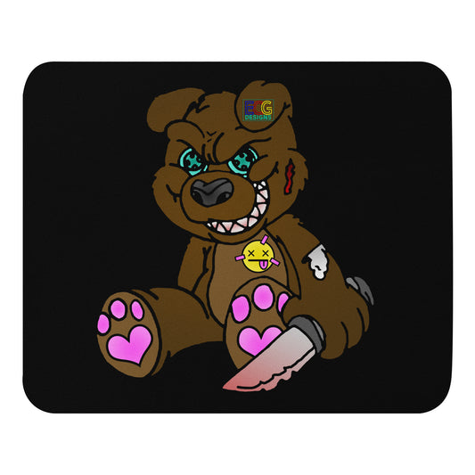 Brown Demon Bear Mouse pad