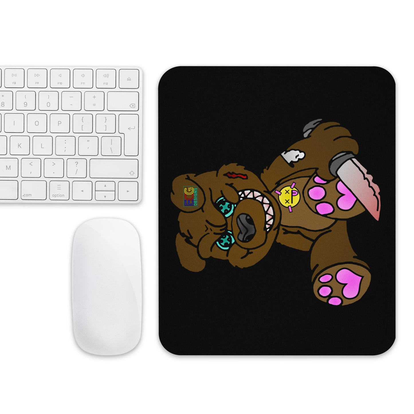 Brown Demon Bear Mouse pad