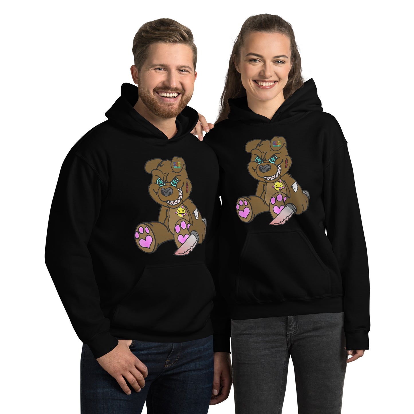 Brown Demon Bear Unisex Hoodie