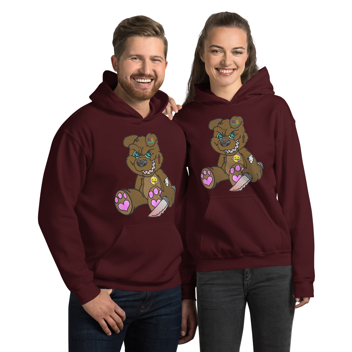 Brown Demon Bear Unisex Hoodie