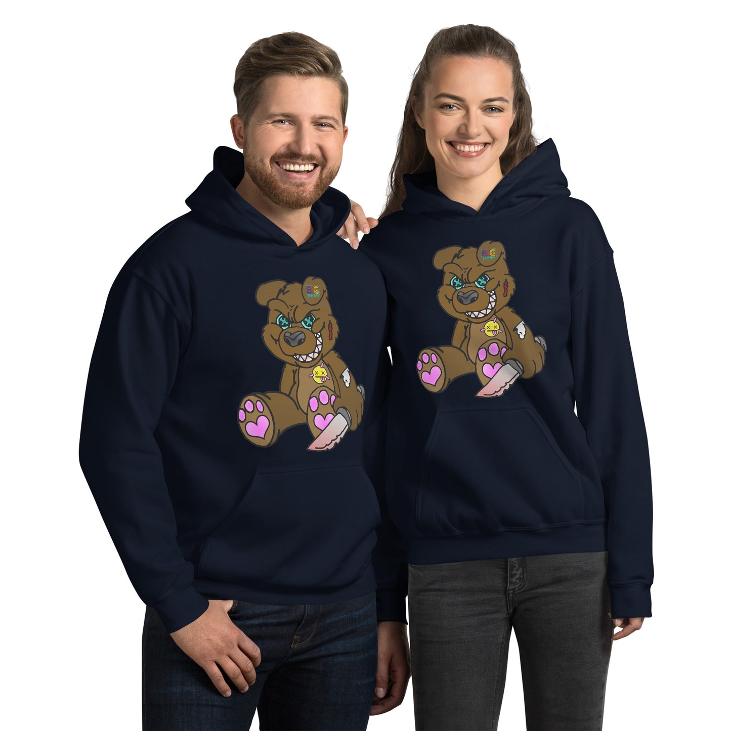 Brown Demon Bear Unisex Hoodie