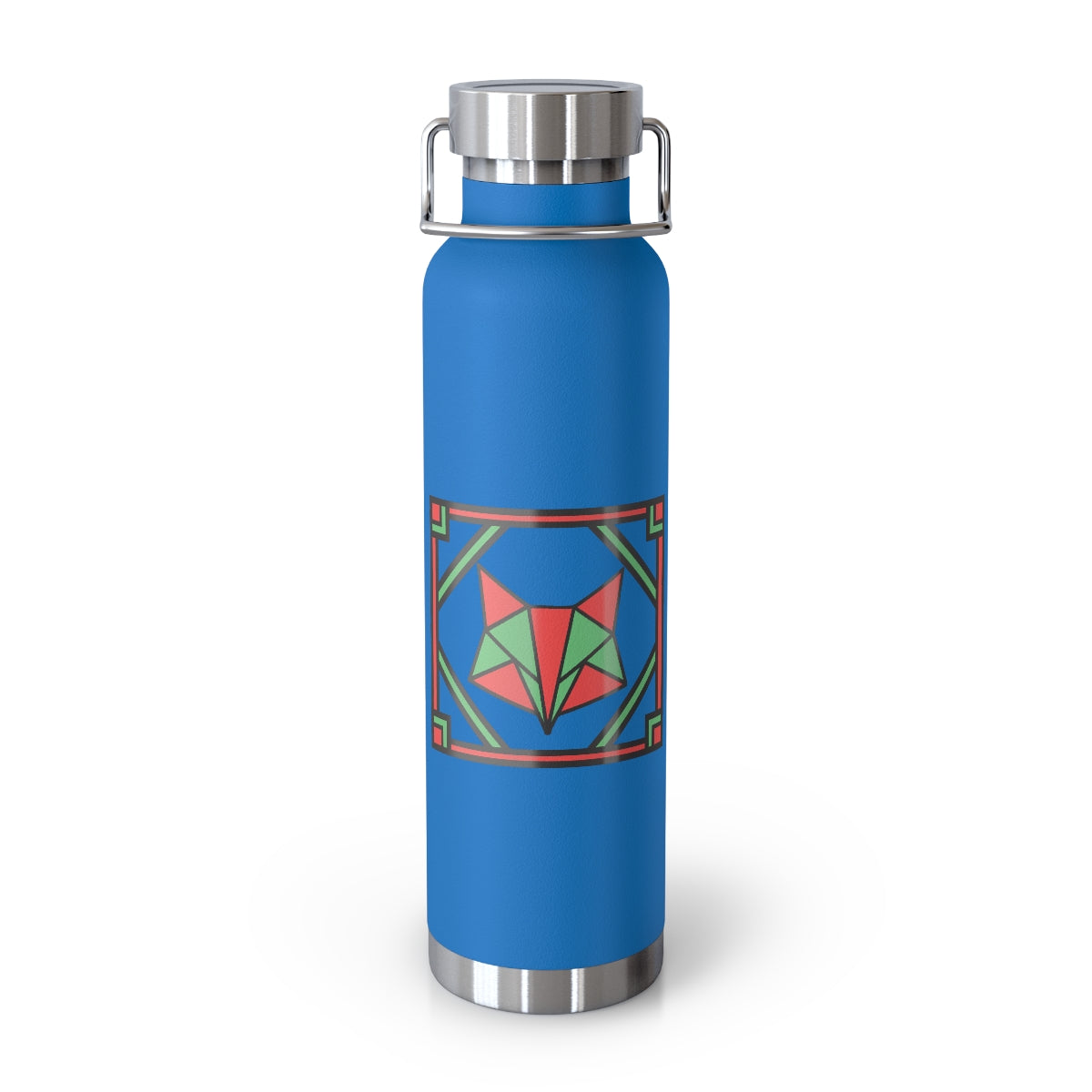 Red and Green Box Fox 22oz Vacuum Insulated Bottle