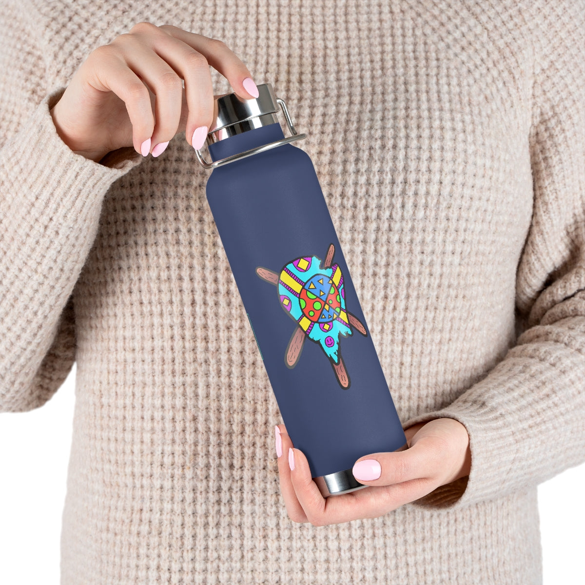 Multicolored Melted Popsicle 22oz Vacuum Insulated Bottle