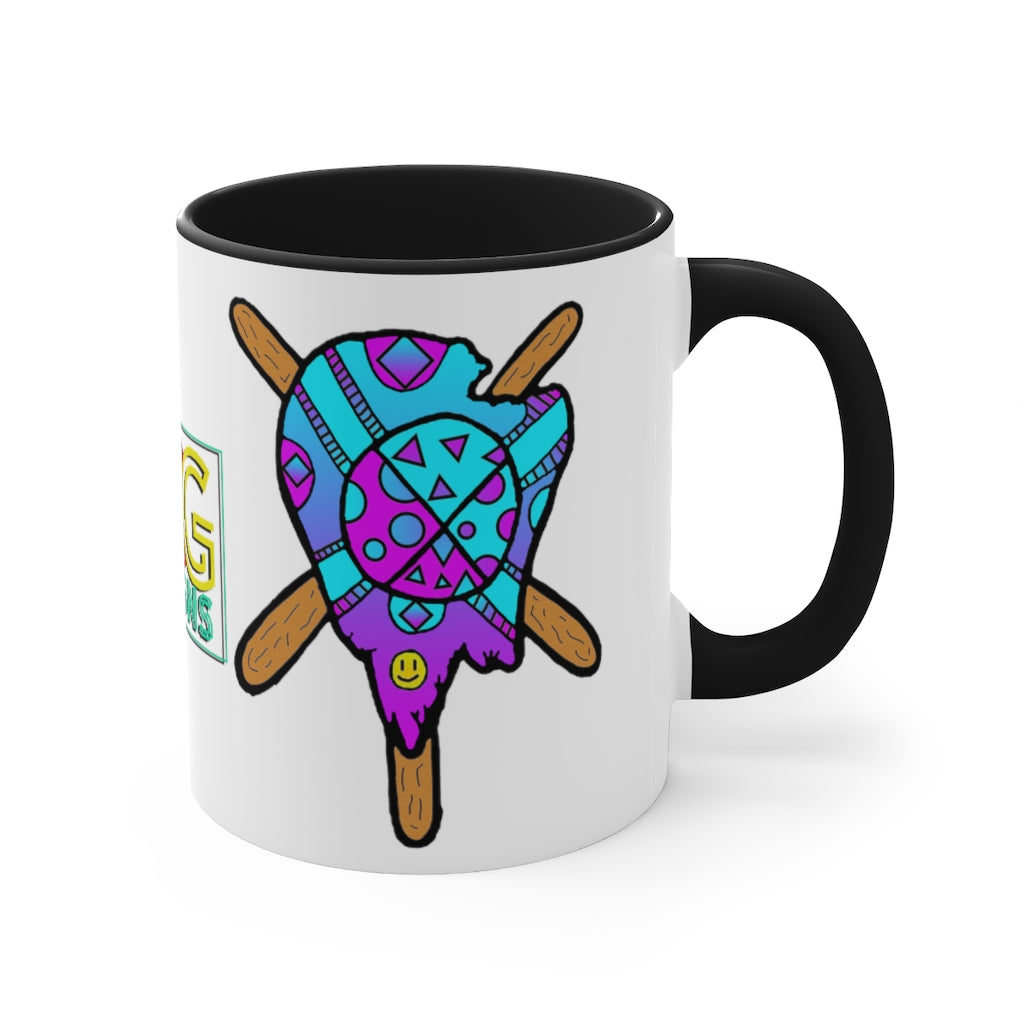 Blue and Purple Melted Popsicle Accent Coffee Mug, 11oz