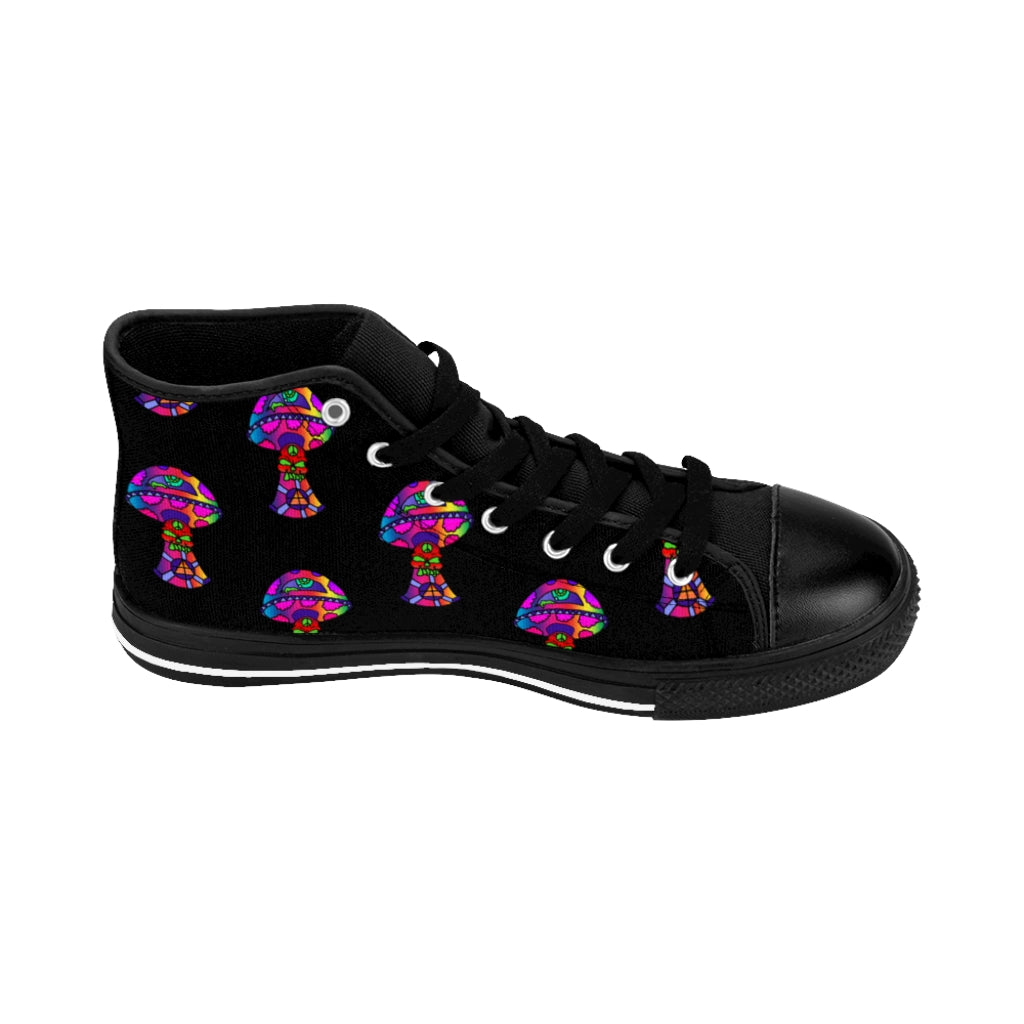 Rainbow Skull Shroom Men's High-top Sneakers