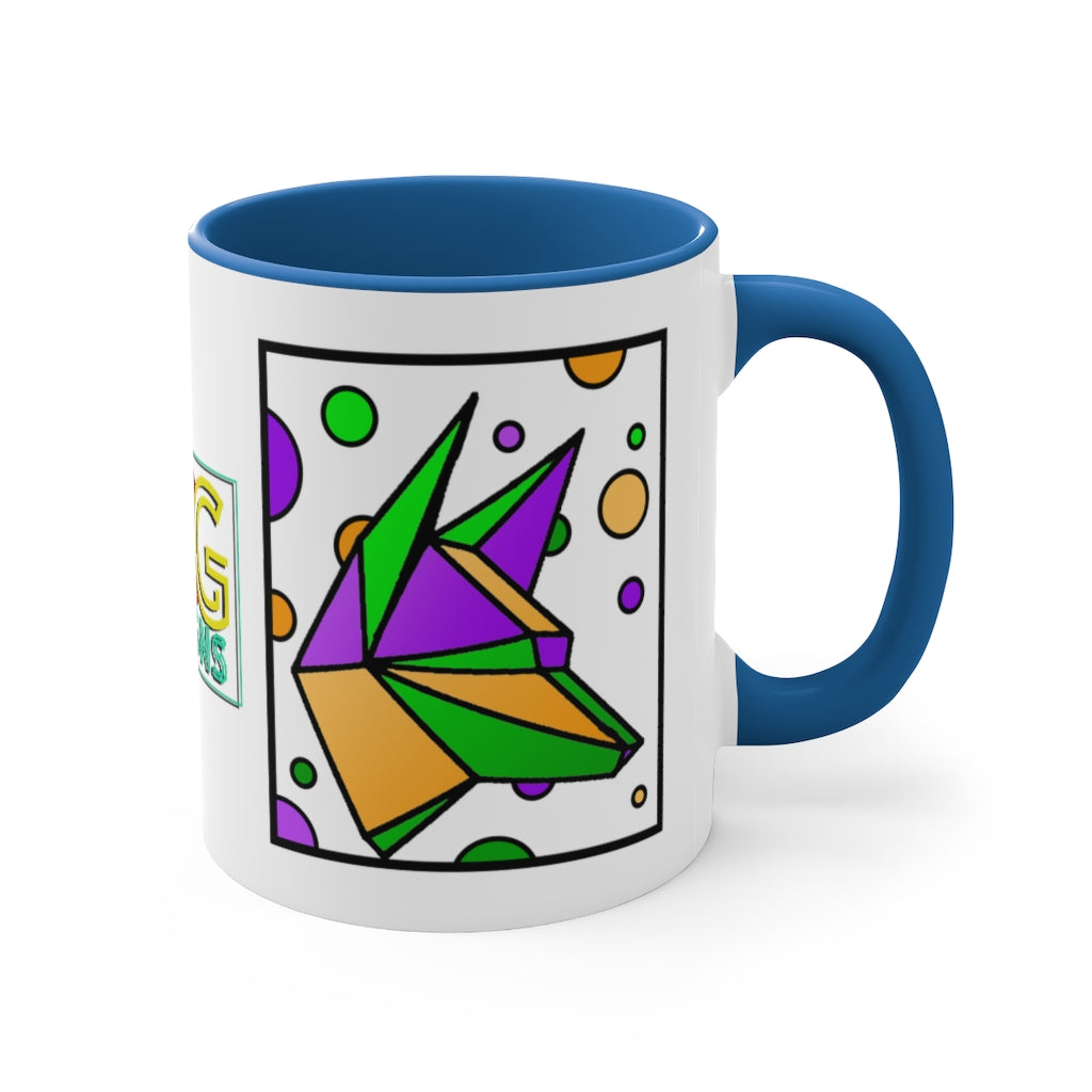 Mardi Gras Box Dog Accent Coffee Mug, 11oz