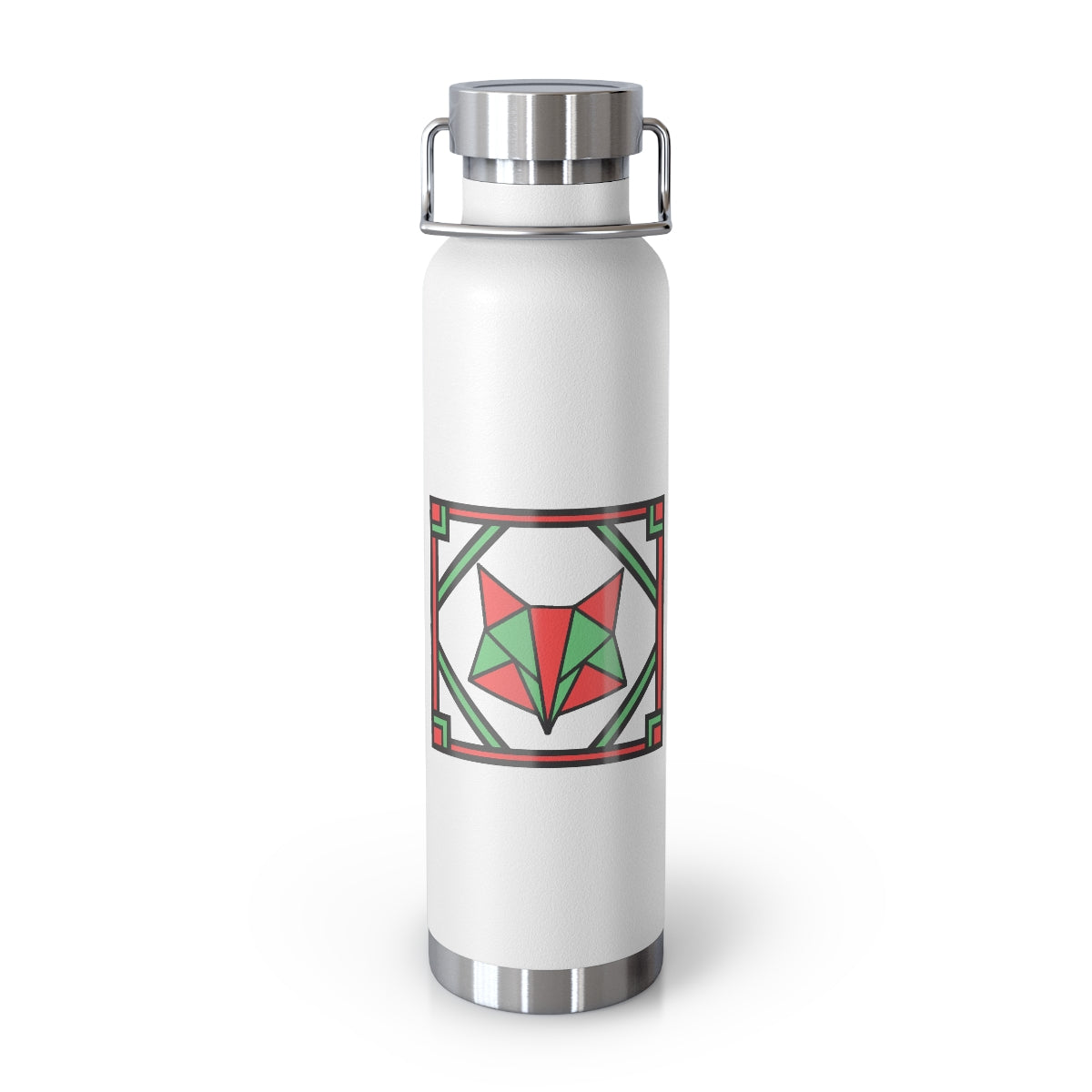 Red and Green Box Fox 22oz Vacuum Insulated Bottle