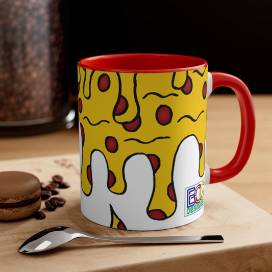 Cheesy Pizza Accent Coffee Mug, 11oz