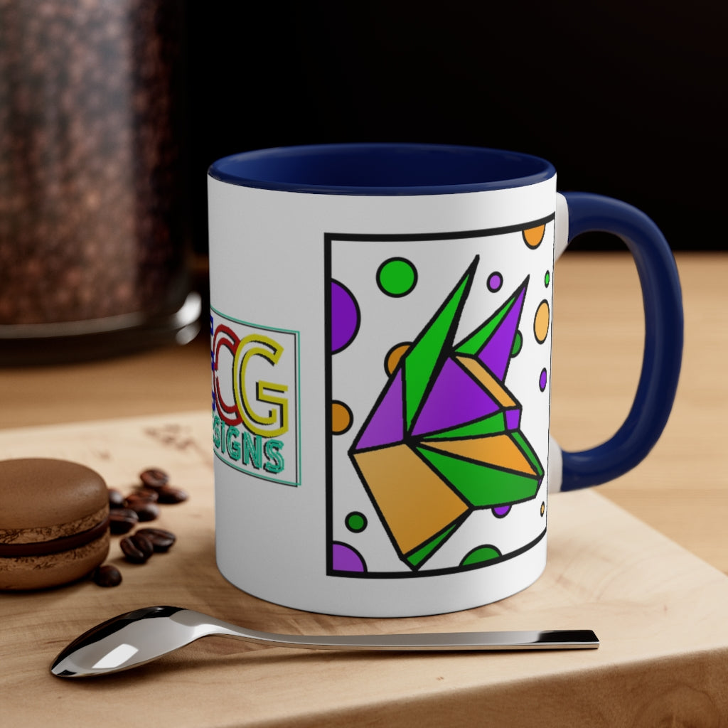 Mardi Gras Box Dog Accent Coffee Mug, 11oz