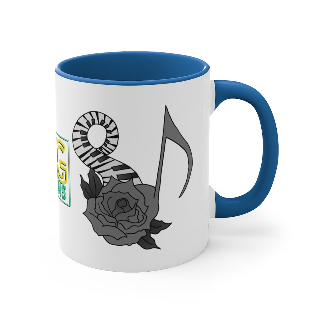 Musical Rose Accent Coffee Mug, 11oz