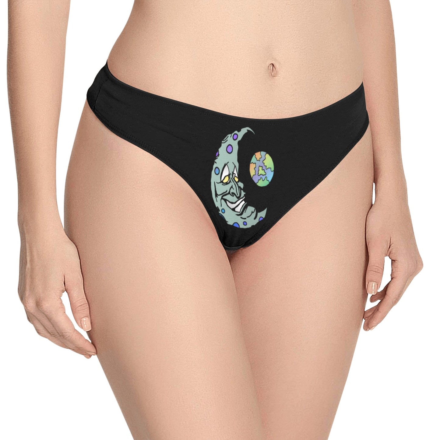 Green Moon Women's All Over Print Thongs (Model L30)