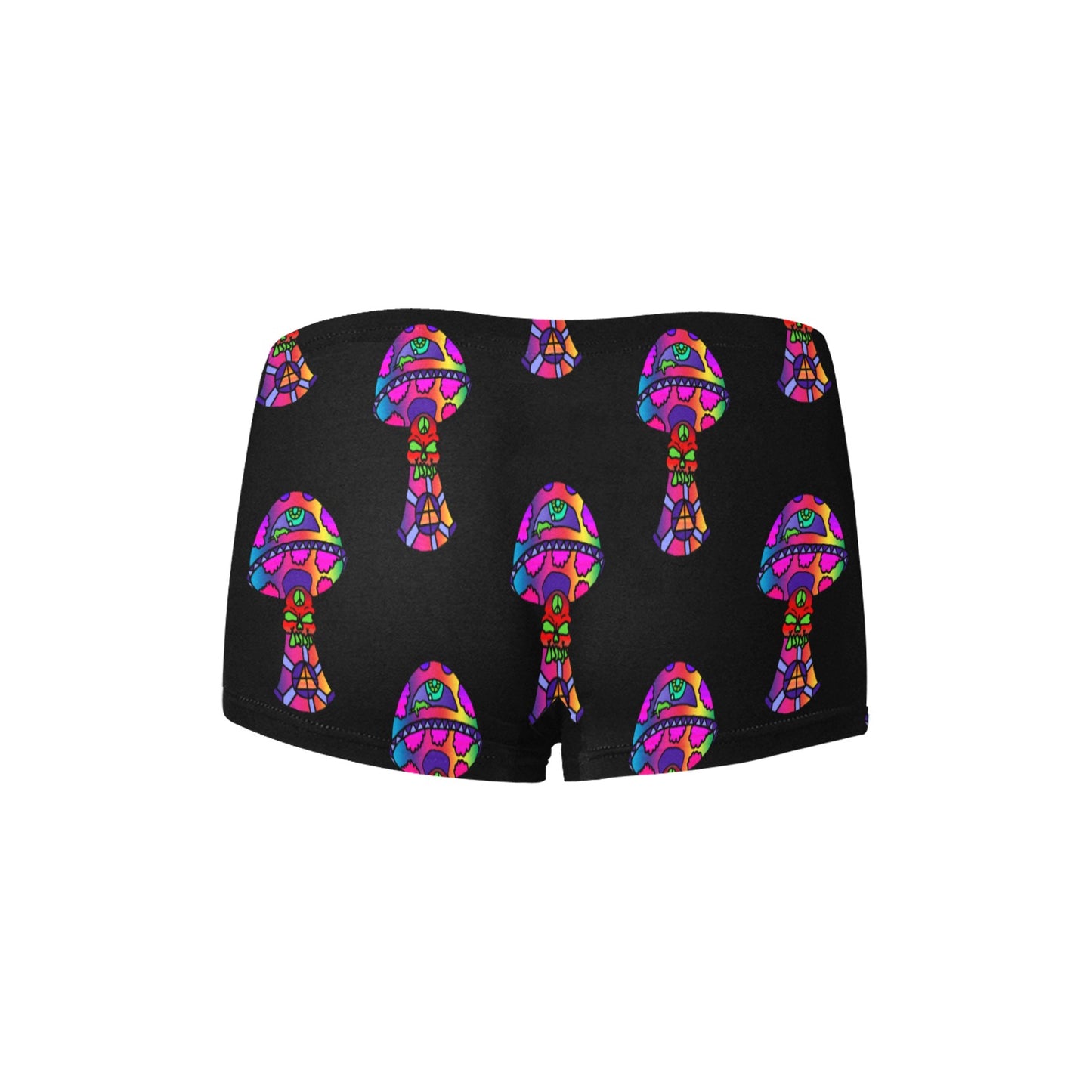 Rainbow Skull Shroom Women's All Over Print Boyshort Panties (Model L31)