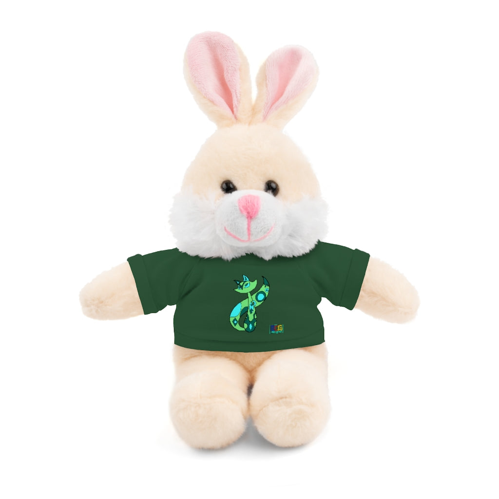 Green Cat Stuffed Animals with Tee