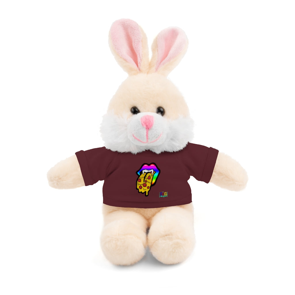 Rainbow Pizza Tongue Stuffed Animals with Tee