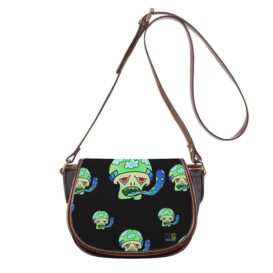 Green Shroom Tambourin Bag With Single Strap