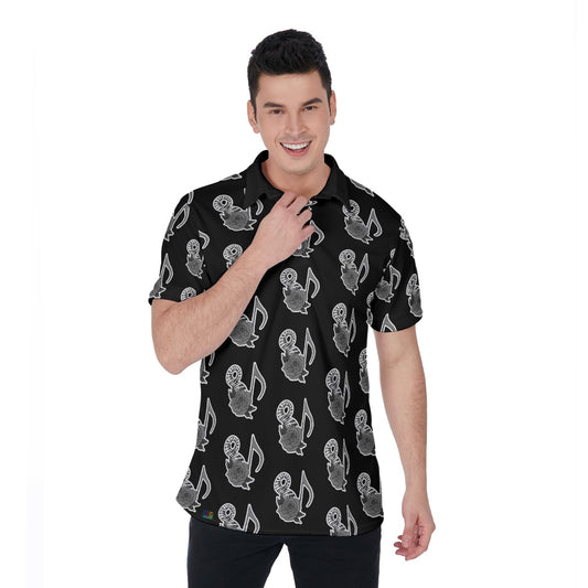 Musical Rose All-Over Print Men's Polo Shirt