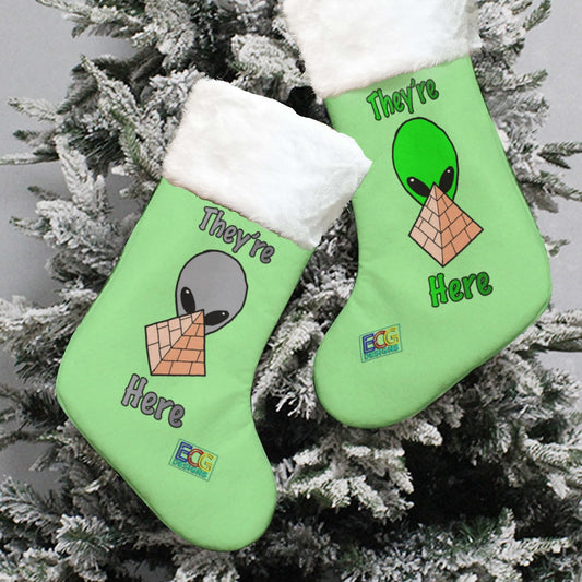 Alien Pyramid Christmas Stocking (Green)