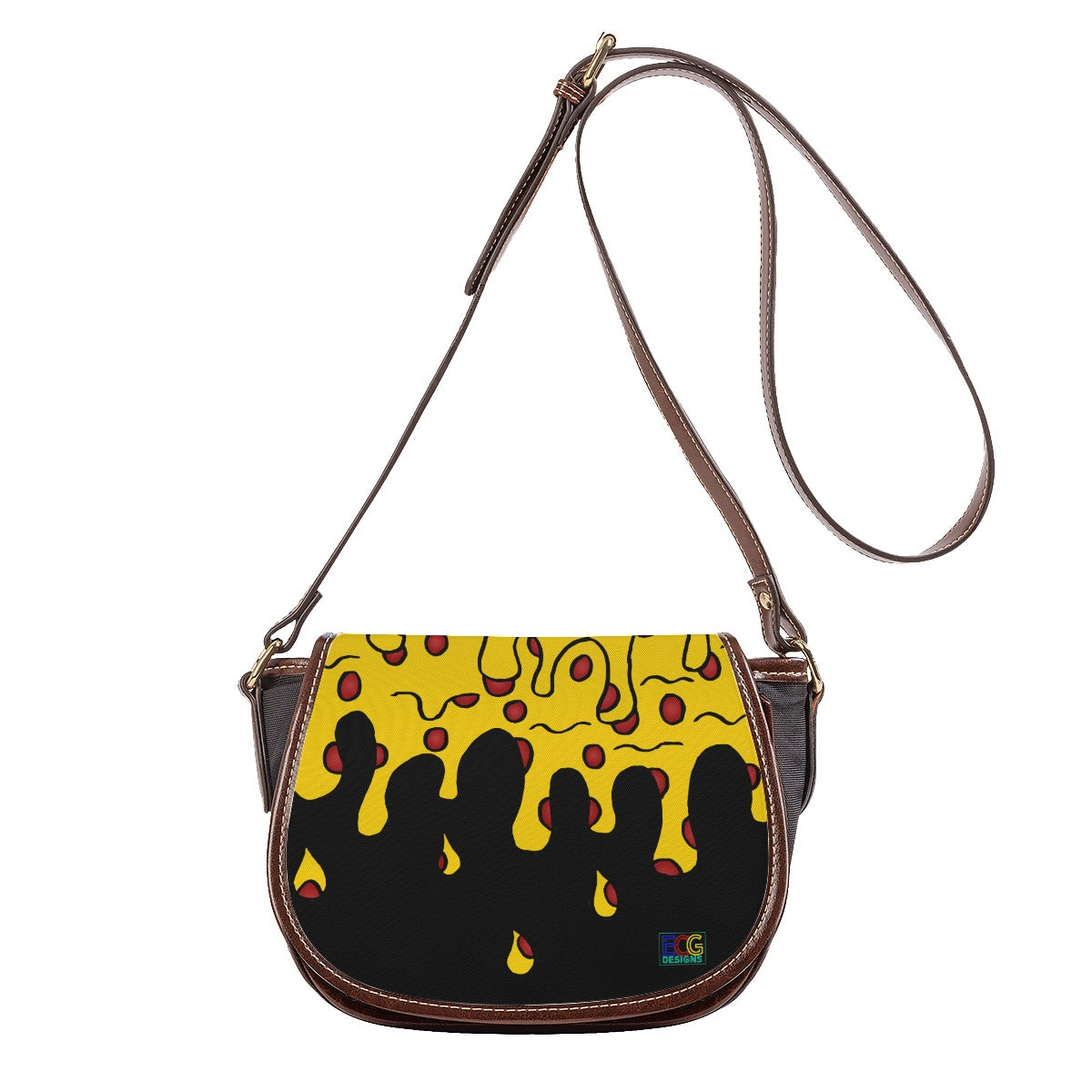 Pizza Drip Tambourin Bag With Single Strap