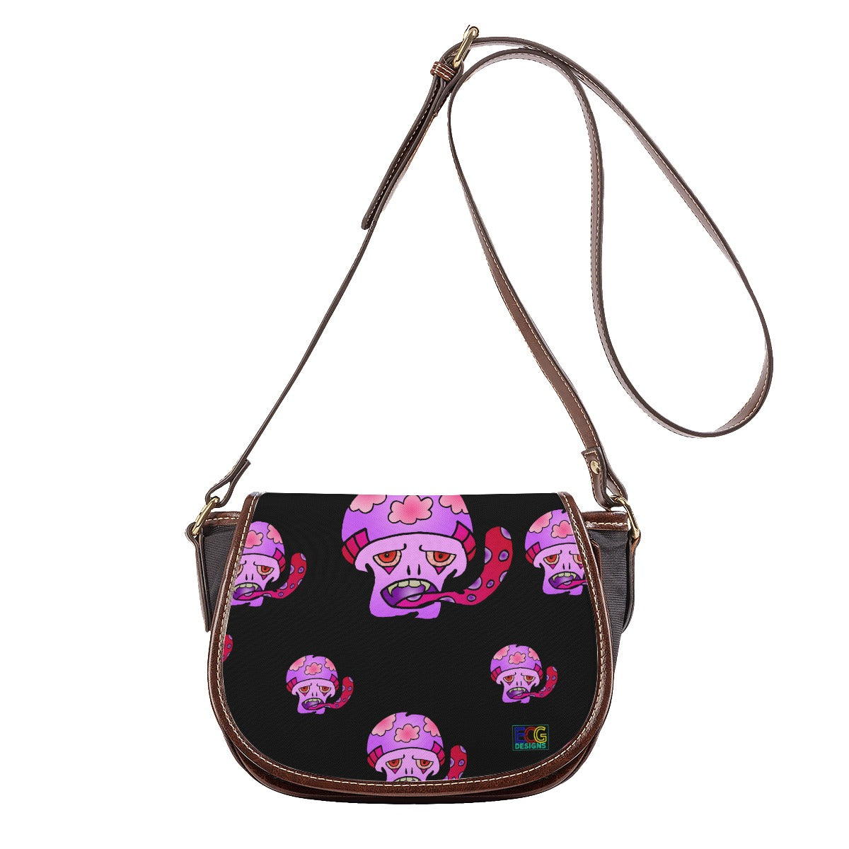 Pink Shroom Tambourin Bag With Single Strap