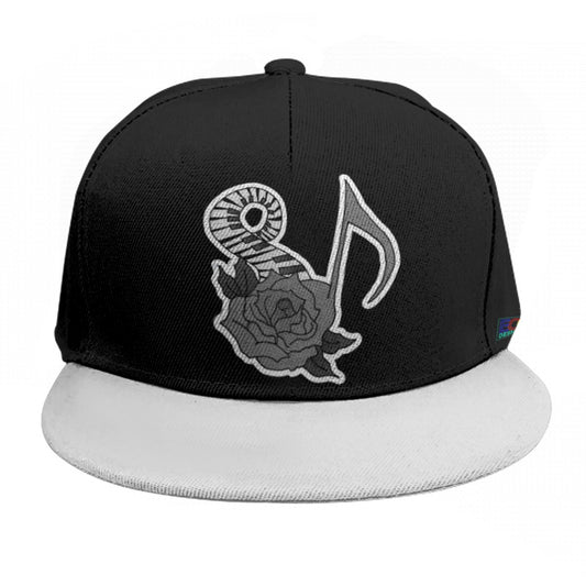 Musical Rose Baseball Cap With Flat Brim