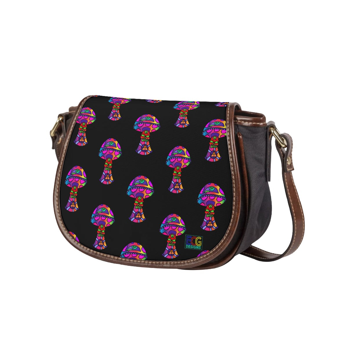 Rainbow Skull Shroom Tambourin Bag With Single Strap