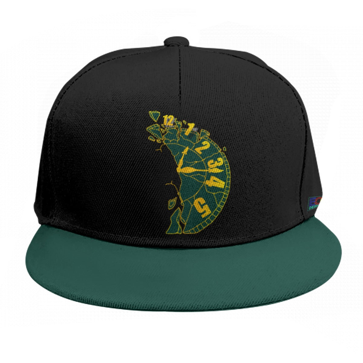 Broken Clock Baseball Cap With Flat Brim