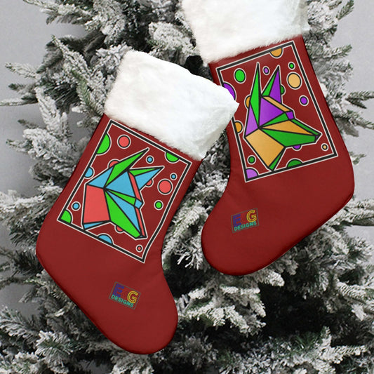 Box Dog Christmas Stocking (Red)