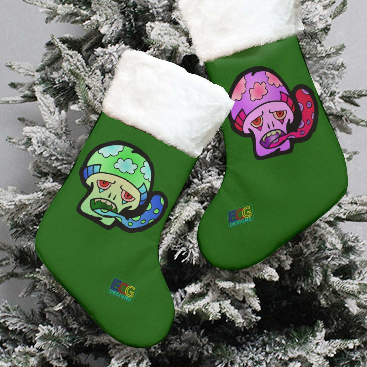 Fang Shroom Christmas Stocking (Green)