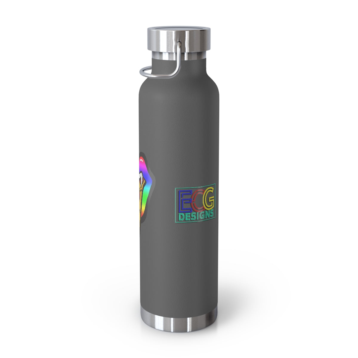 Rainbow Pizza Tongue 22oz Vacuum Insulated Bottle