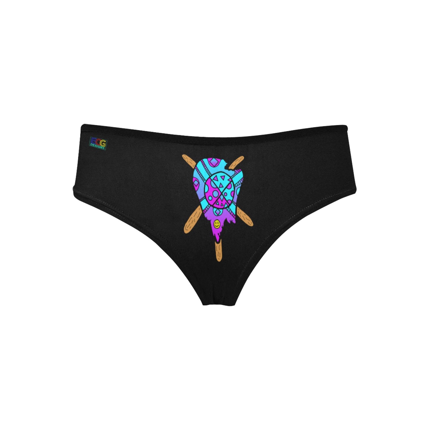 Blue and Purple Melted Popsicle Women's Hipster Panties (Model L33)