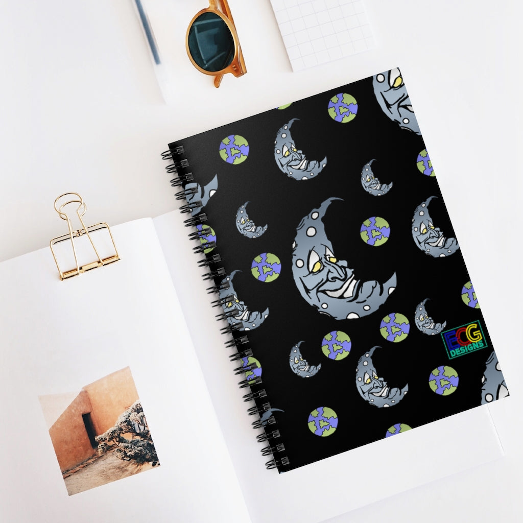 Silver Moon Spiral Notebook - Ruled Line