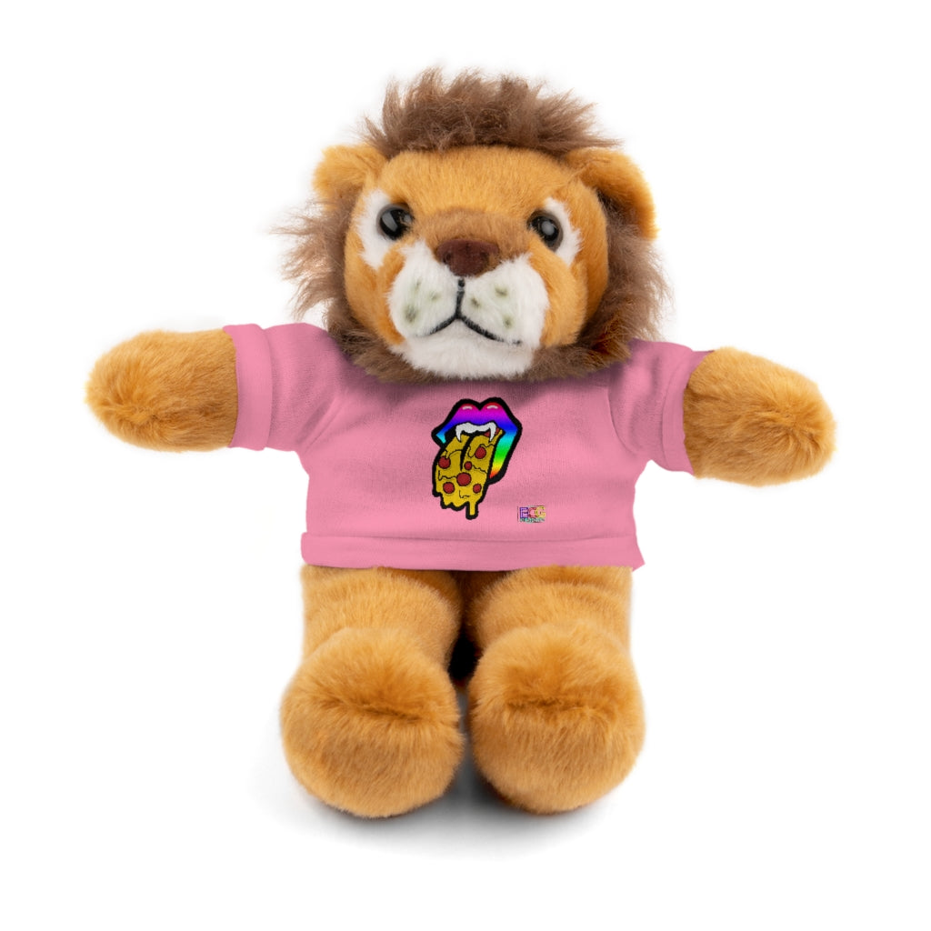 Rainbow Pizza Tongue Stuffed Animals with Tee