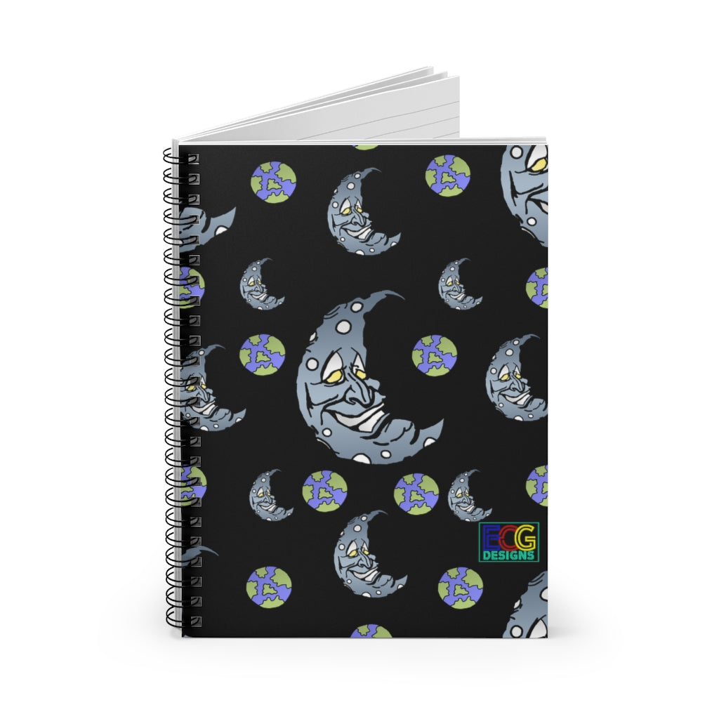 Silver Moon Spiral Notebook - Ruled Line