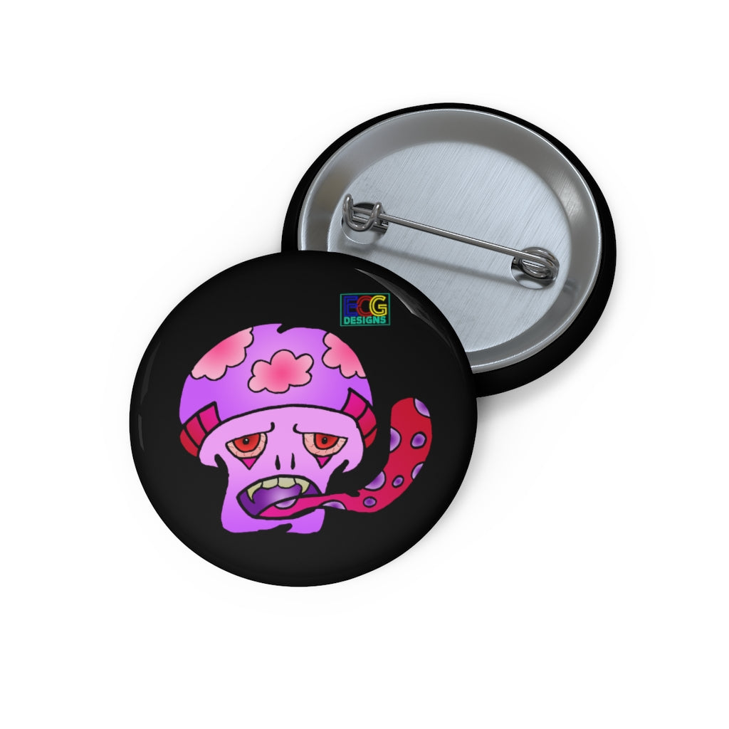 Pink Shroom Pin Buttons