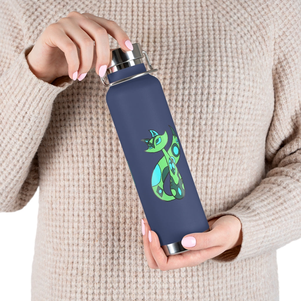 Green Cat 22oz Vacuum Insulated Bottle